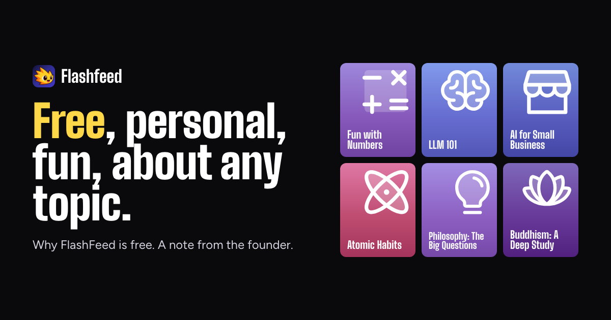 I’m building a microlearning app with a goal: free, fun learning on any topic.